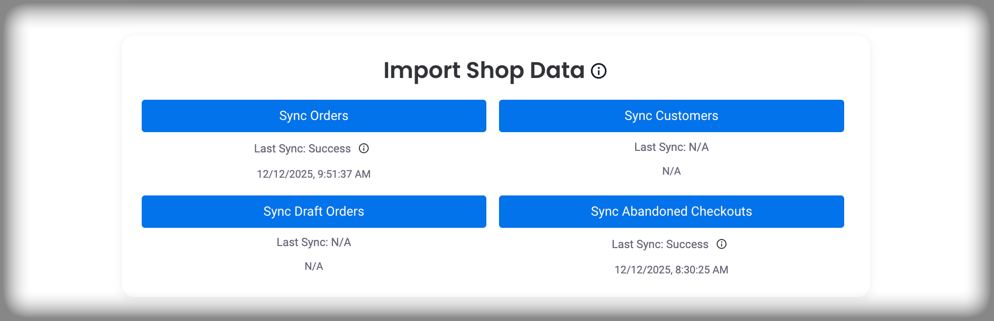 Import Shop Data