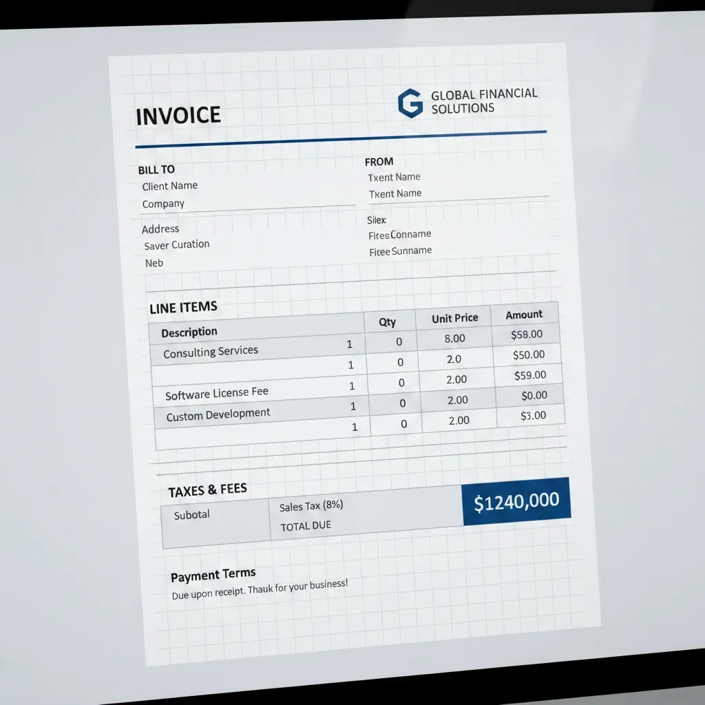 invoice of taxes