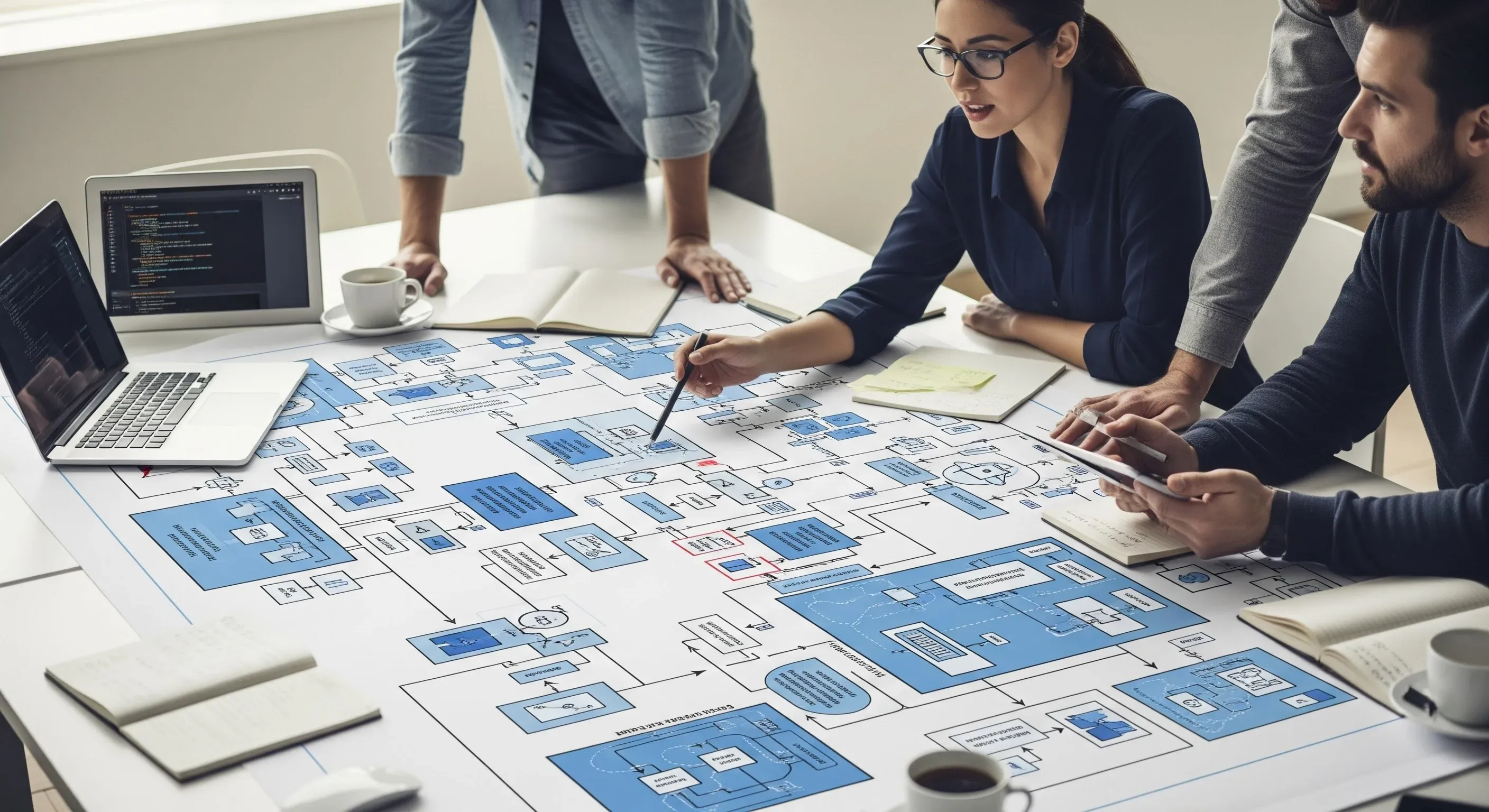 An image of a team designing Amazon and monday.com integration workflows.