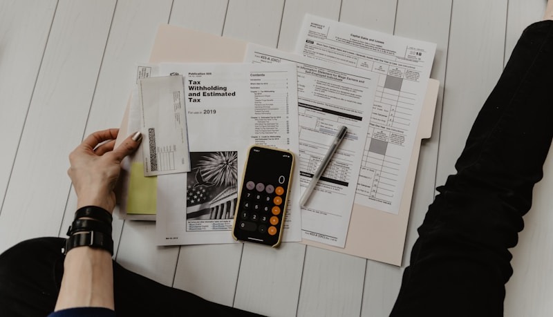 Paperwork on a desk 