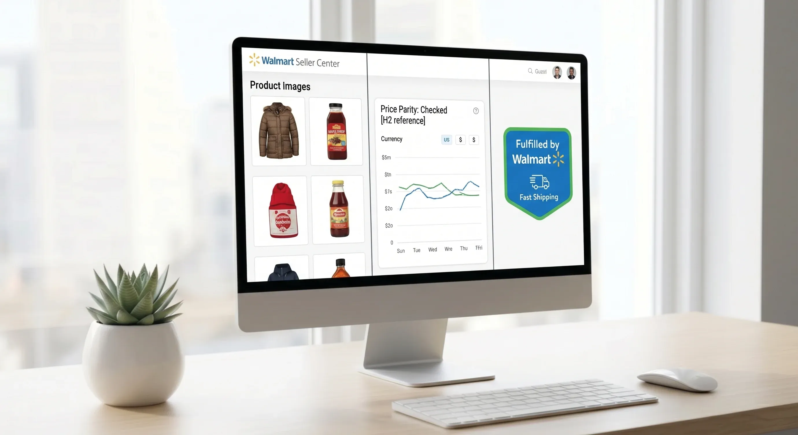 Walmart shopping catalogue on a computer 