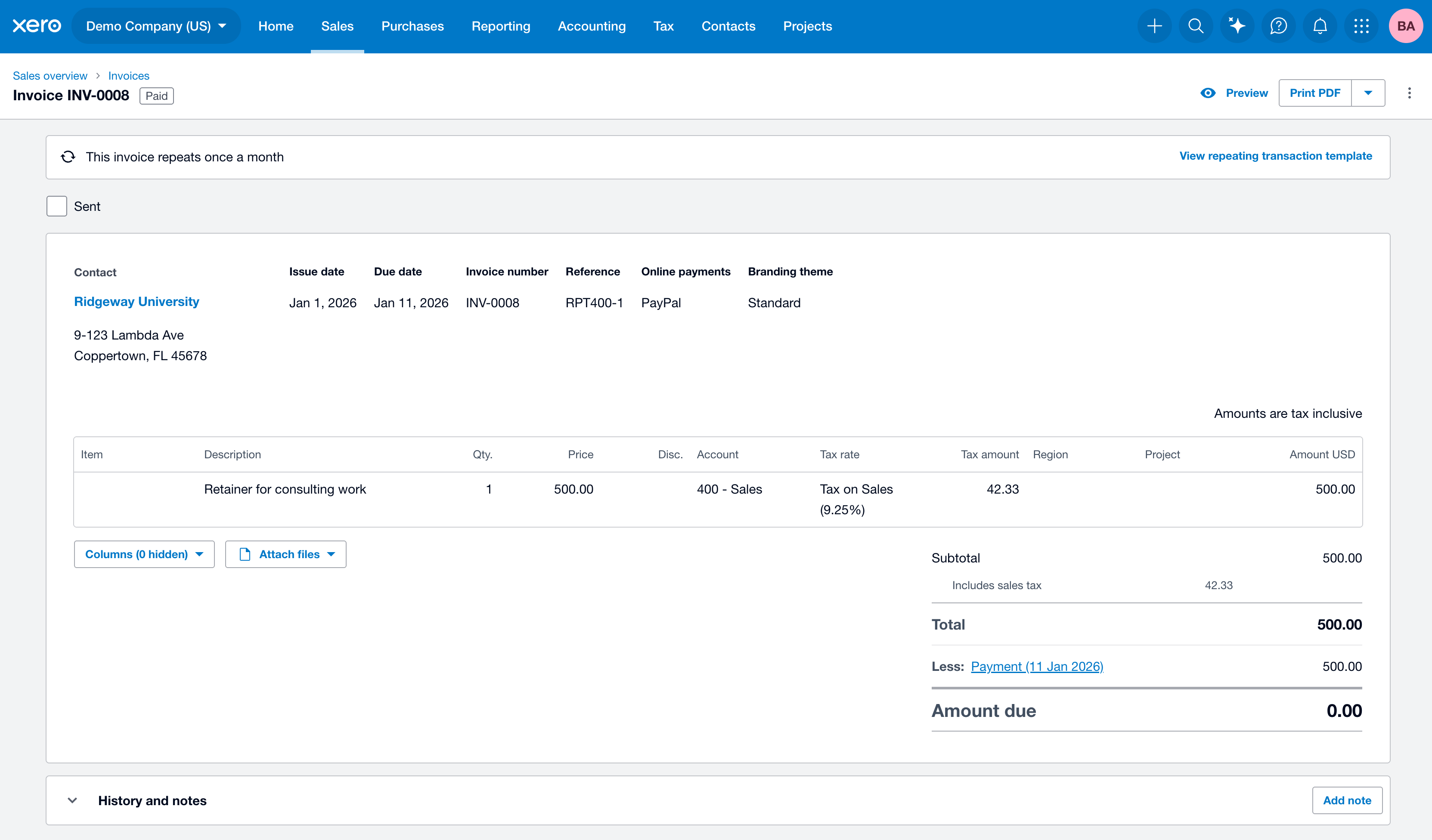 xero-page